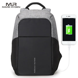 USB charging Men 15inch Laptop Backpack